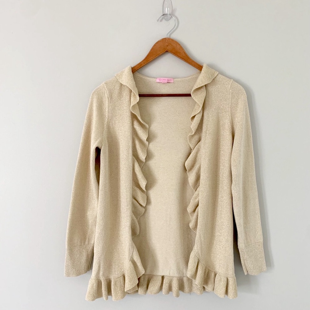 Lilly Pulitzer Gold Kiernan Cardigan